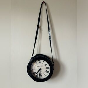Iconic Vintage 80’s black PVC Clock Purse